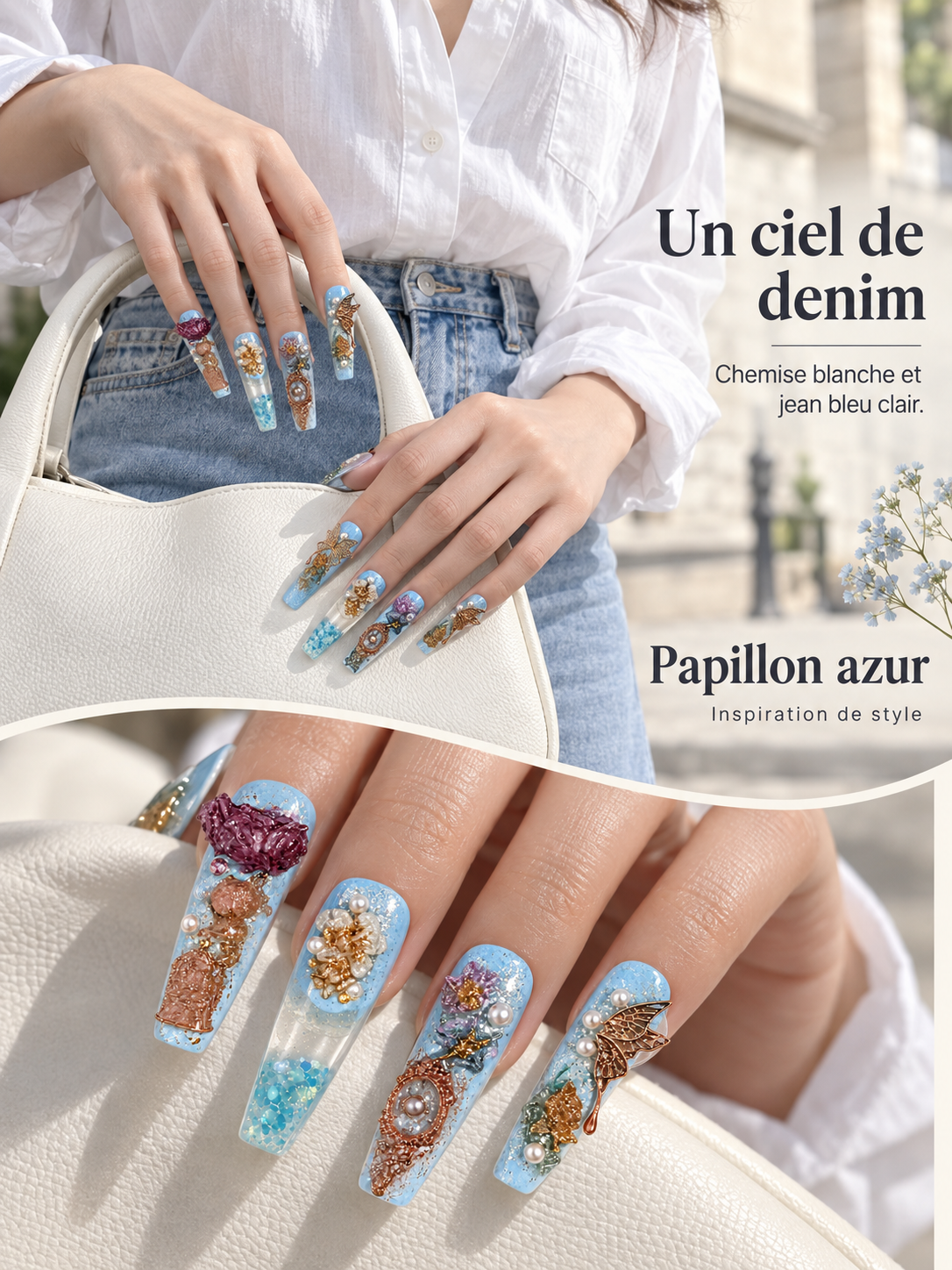 Papillon azur — 蔚蓝蝴蝶: Détails 03_日常穿搭