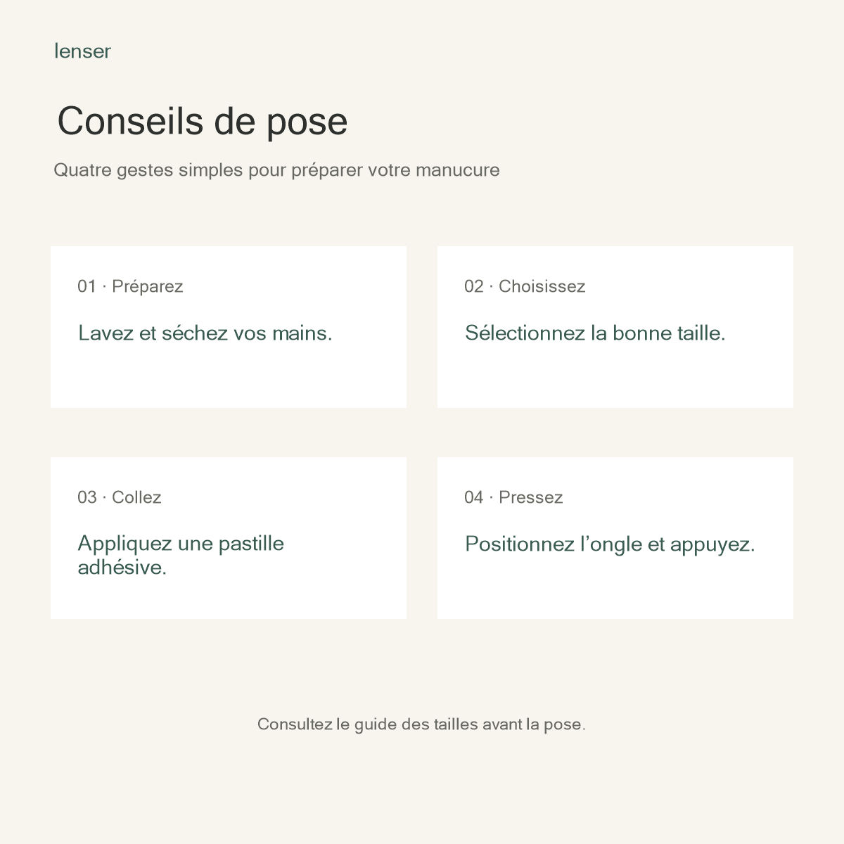 Conseils de pose lenser