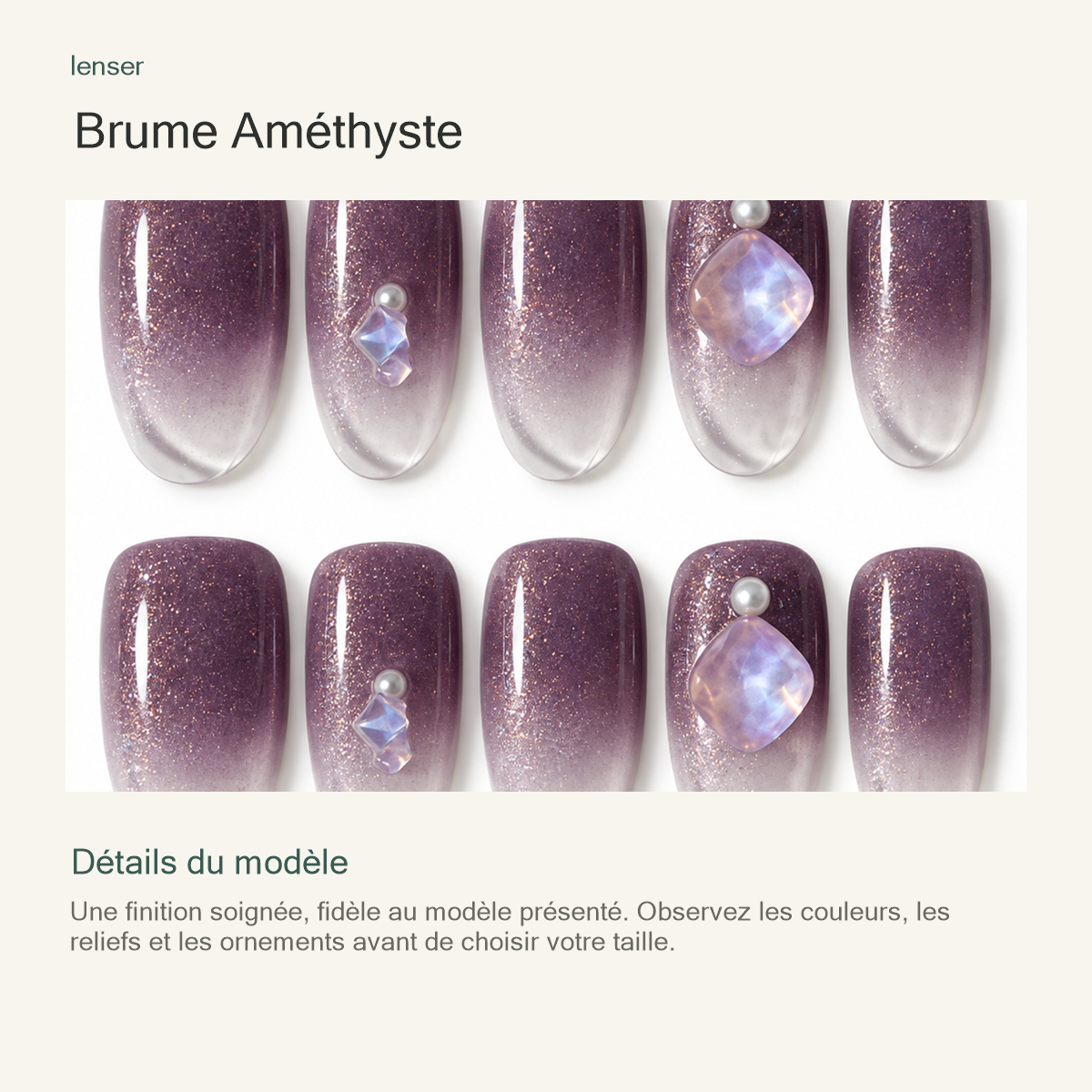 Brume Améthyste — présentation des détails