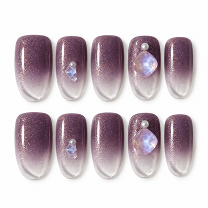 Brume Améthyste — faux ongles lenser sur fond blanc