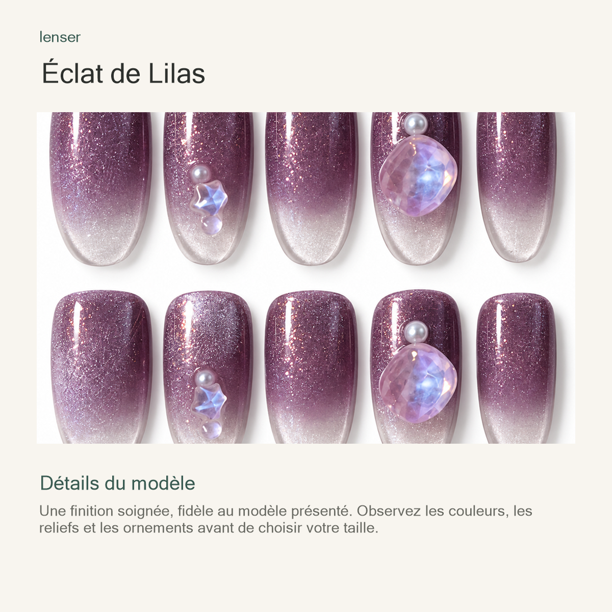 Éclat de Lilas — présentation des détails