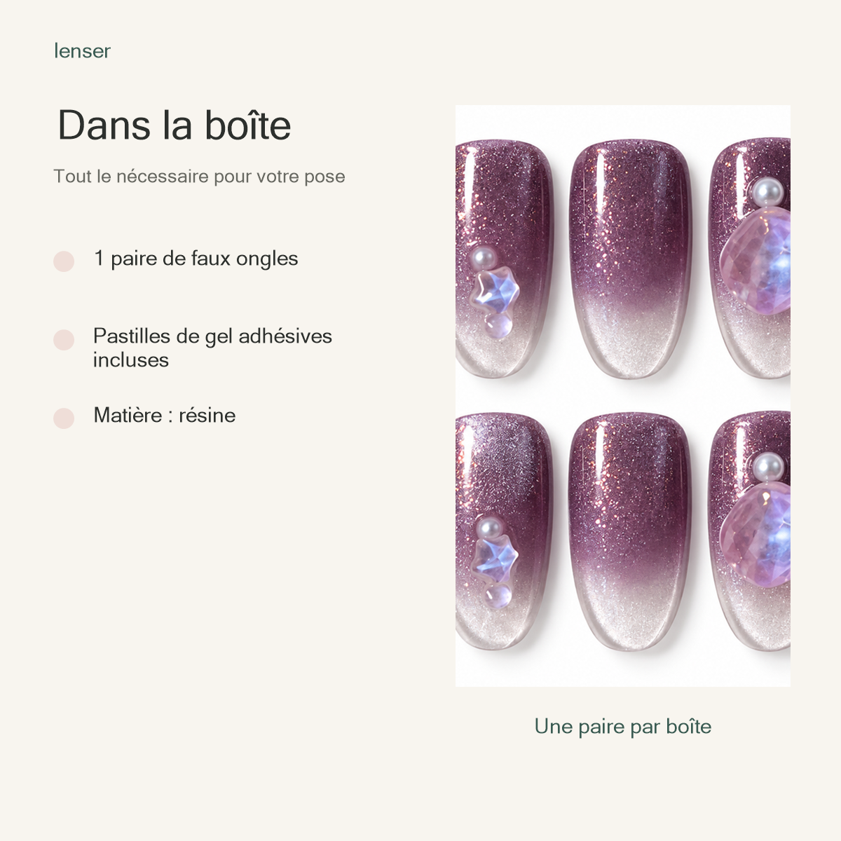 Éclat de Lilas — contenu de la boîte
