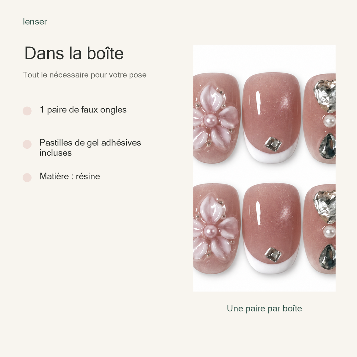 Fleur de Nacre — contenu de la boîte