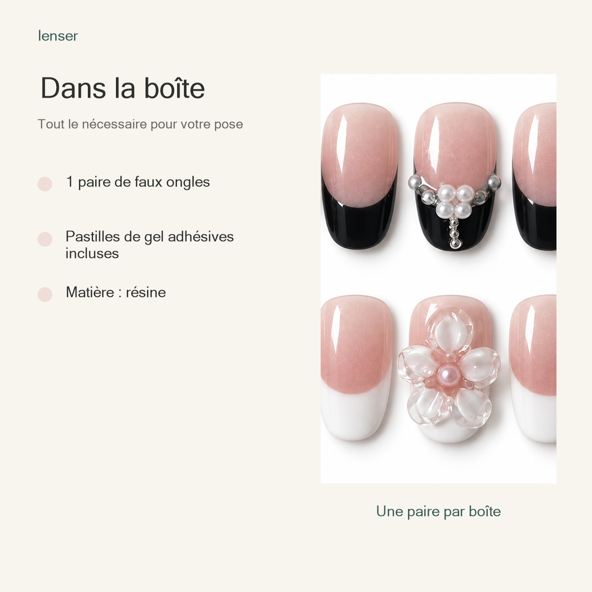 Fleur Graphique — contenu de la boîte