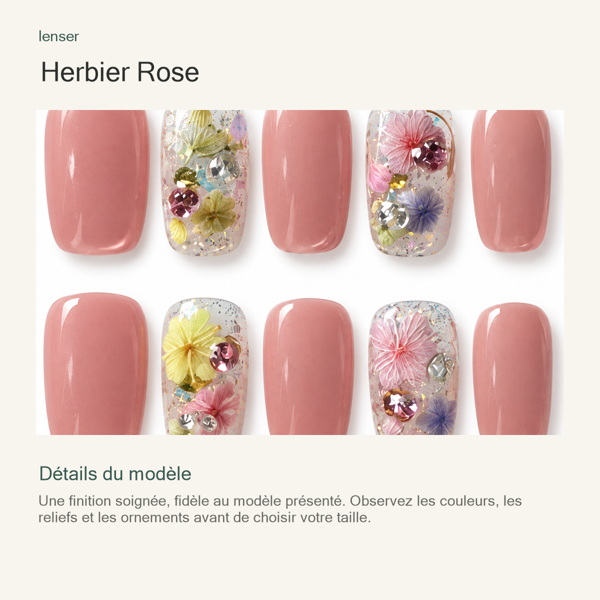 Herbier Rose — présentation des détails