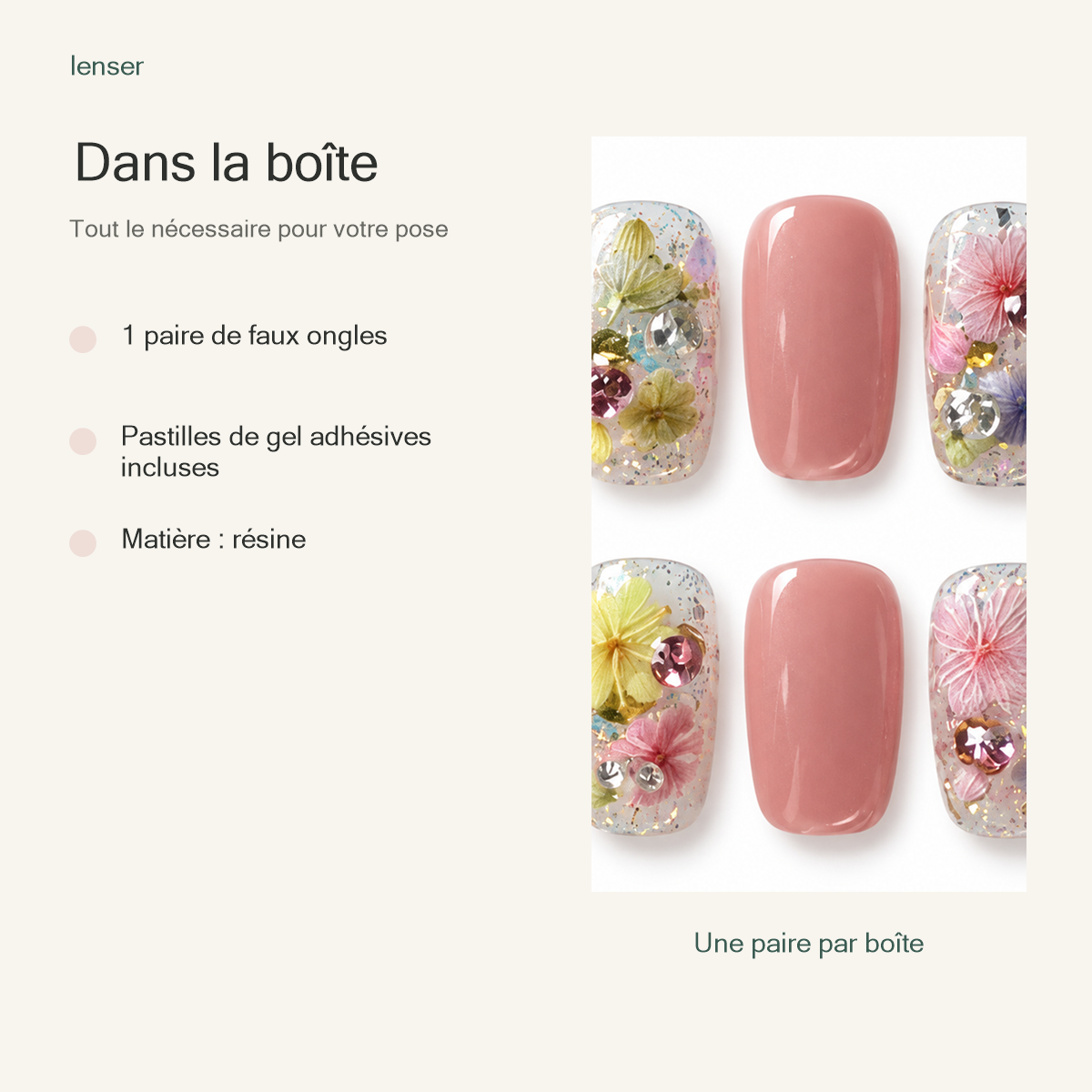 Herbier Rose — contenu de la boîte