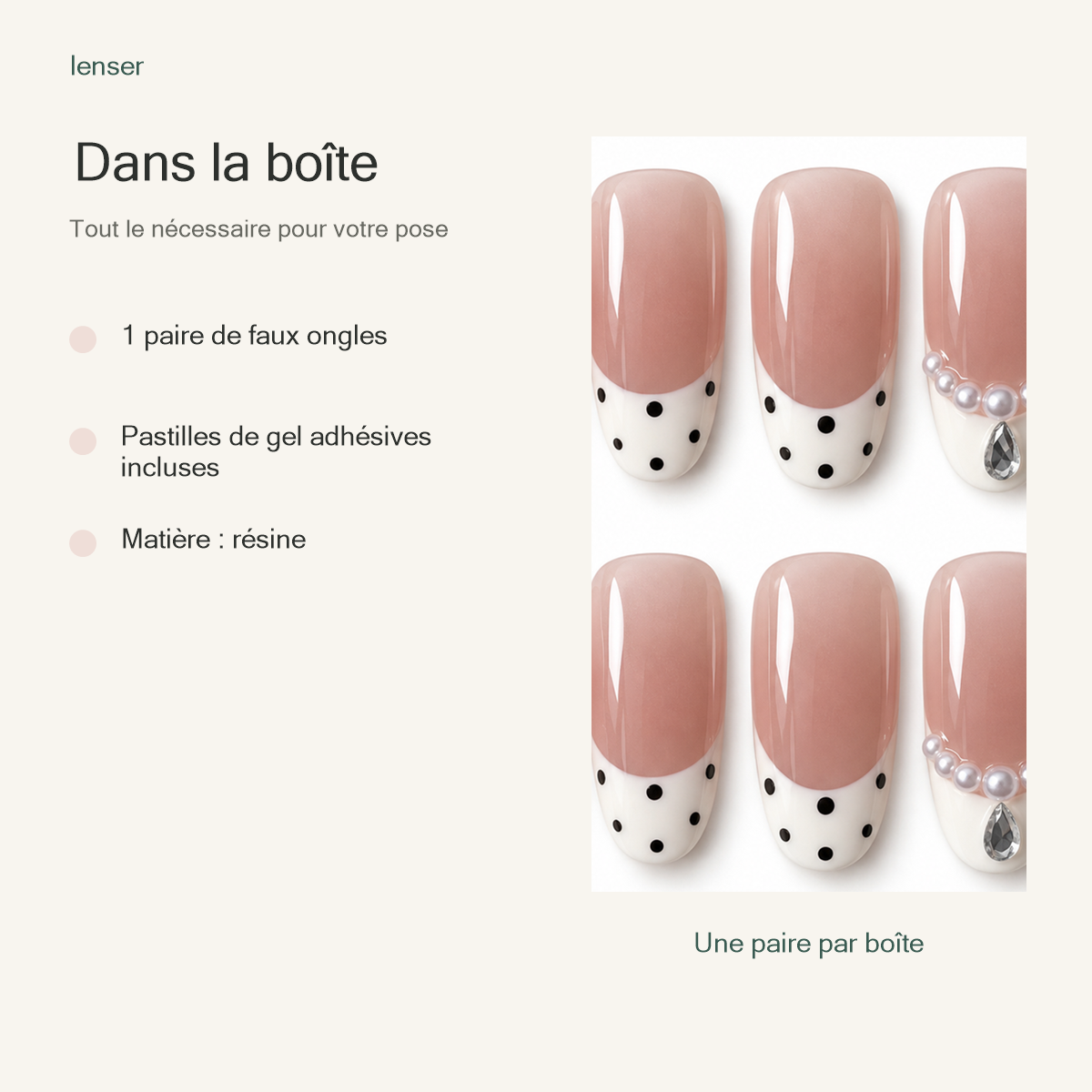 Pétales à Pois — contenu de la boîte
