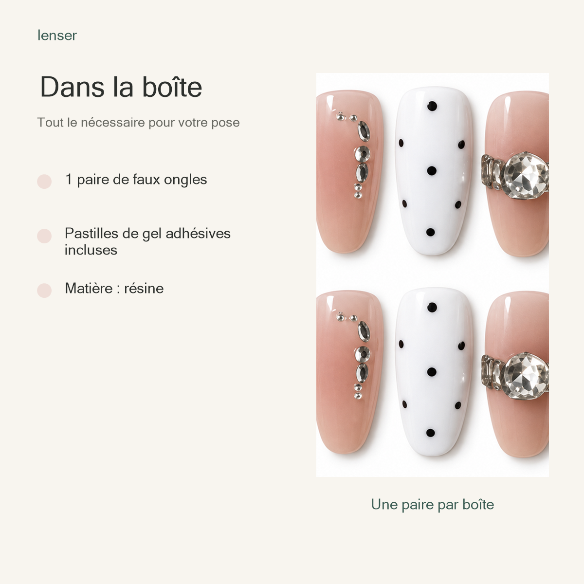 Ruban Poudré — contenu de la boîte